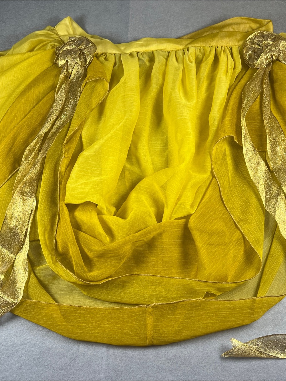 Fairycore Sheer Overskirt Yellow Gold Festival Ren Faire Fantasy Costume